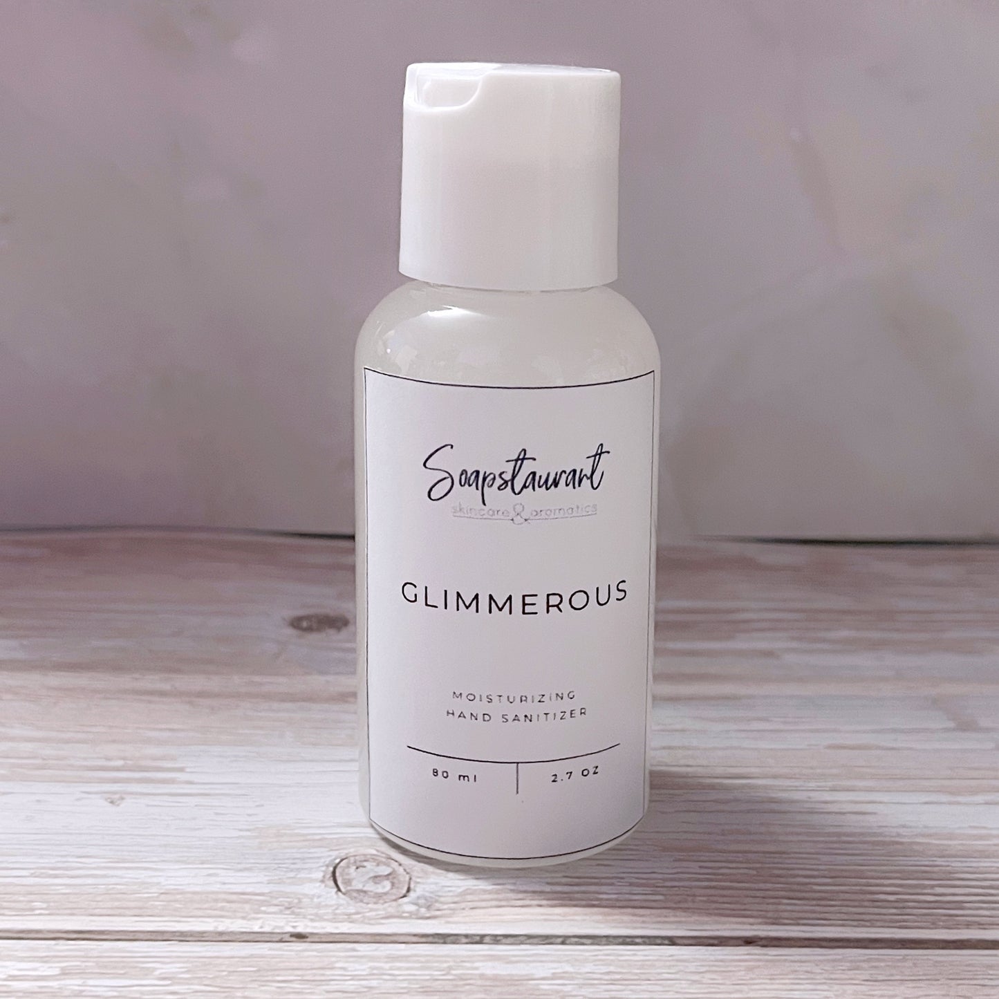 Glimmerous Scented Moisturizing Hand Sanitizer Gel | 2.7 oz / 80 mL