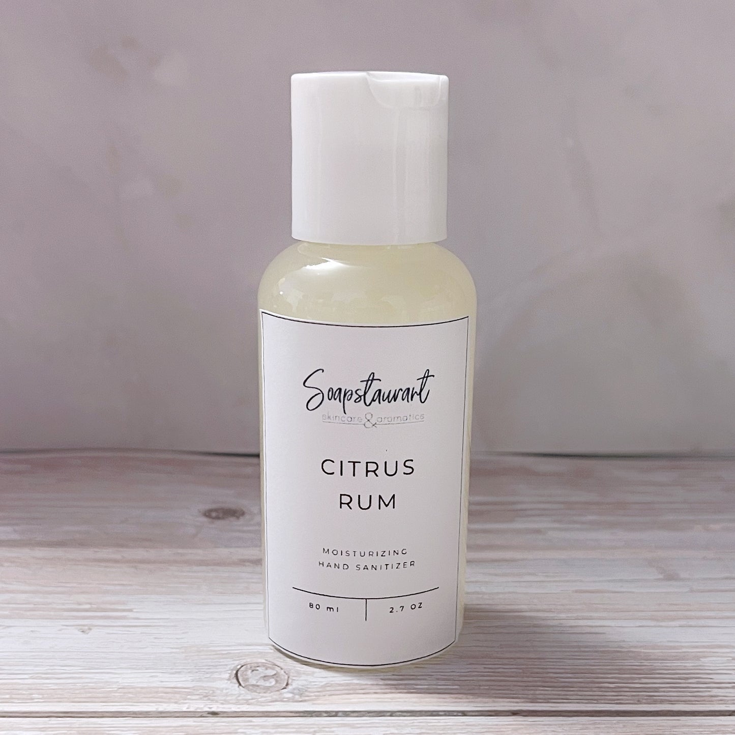 Citrus Rum Scented Moisturizing Hand Sanitizer Gel | 2.7 oz / 80 mL